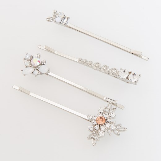 Reserved - Ozdobne wsuwki - Srebrny Reserved szary One Size 