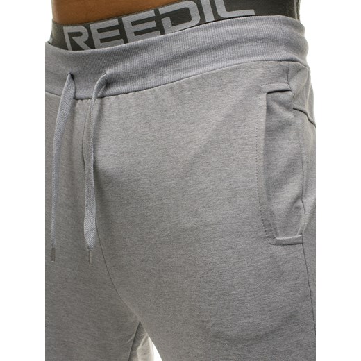 Spodnie męskie dresowe joggery szare Denley W2667  Denley.pl XL Denley okazyjna cena 