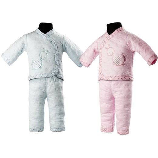 Cieplutki zestaw piżamka dla niemowlaka - różowy   55 world-style.pl