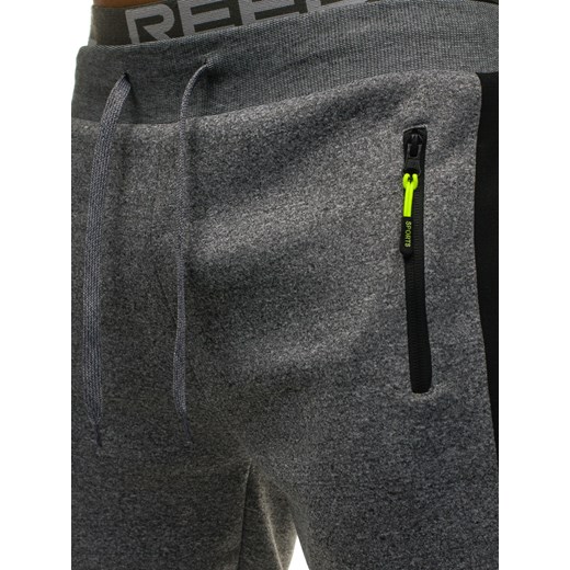 Spodnie męskie dresowe joggery szare Denley JX8087 Denley.pl  3XL promocyjna cena Denley 