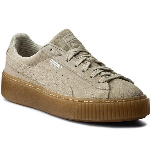 Sneakersy PUMA - Suede Platform Jewel Jr 365131 02 Whisper White/Whisper White brazowy Puma 39 eobuwie.pl