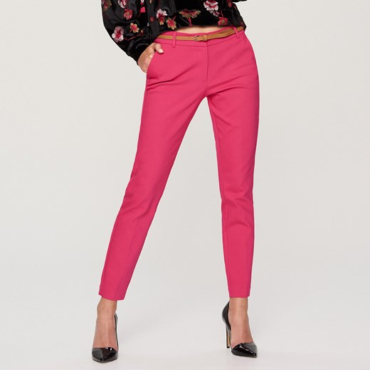 Reserved - Spodnie cygaretki - Różowy Reserved rozowy 36 