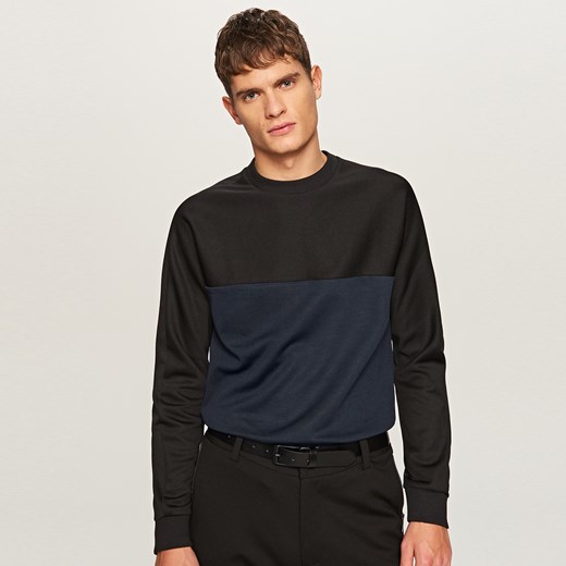 Reserved - Bluza w oldchoolowym stylu - Czarny Reserved czarny XS 