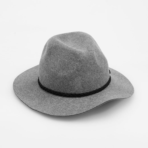 Reserved - Szary kapelusz z wełny - Szary szary Reserved S 