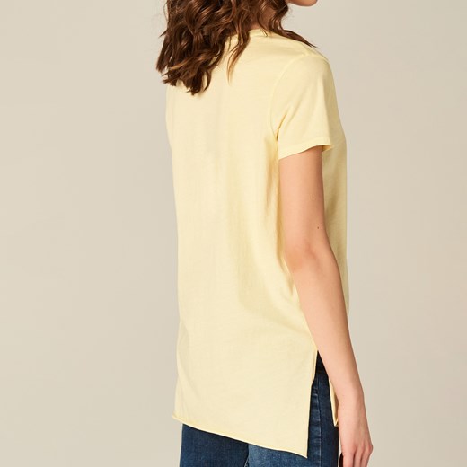 Mohito - Długa bawełniana koszulka - Żółty zolty Mohito M 