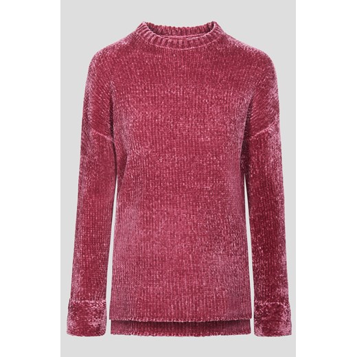 Sweter z dzianiny szenilowej rozowy ORSAY M wyprzedaż orsay.com 