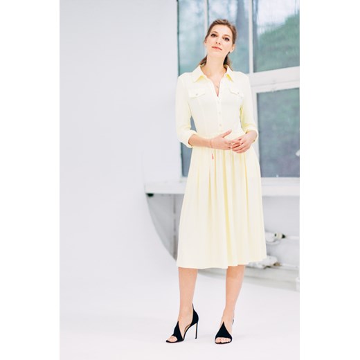 CIAO BELLA waniliowa - sukienka -40% Risk bezowy XS, S, M, L promocja Risk Made in Warsaw 