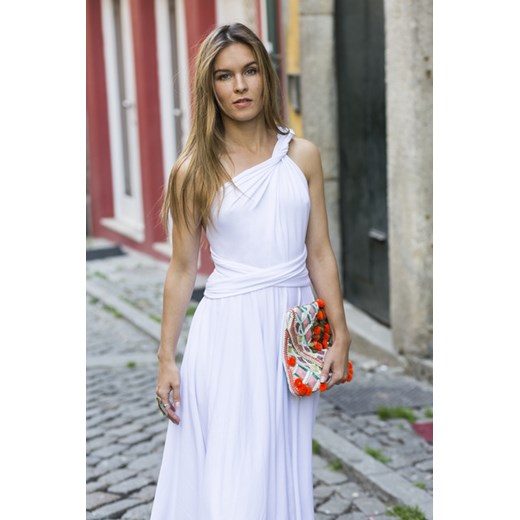 INFINITY DRESS midi white - sukienka -40% Risk rozowy M, L wyprzedaż Risk Made in Warsaw