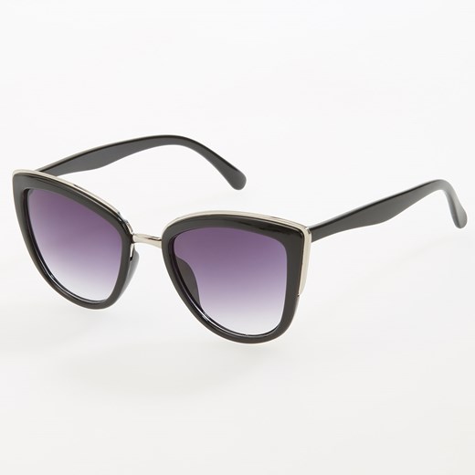 Reserved - Okulary przeciwsłoneczne - Czarny bialy Reserved One Size 
