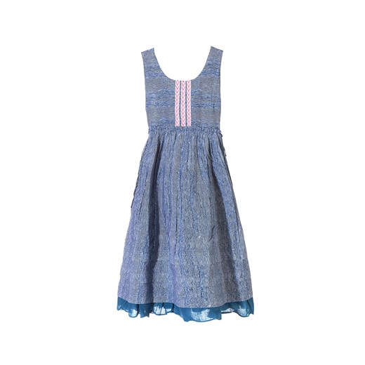 Sukienka tkaninowa dziewczęca 4K3207 5.10.15. niebieski 140 