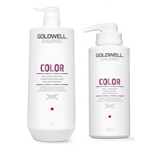 Goldwell Color zestaw do włosów farbowanych | Szampon 1000ml,  Maska 1000ml - Wysyłka w 24H! Goldwell bialy  Estyl.pl