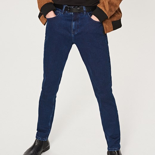 Reserved - Klasyczne jeansy slim fit - Niebieski granatowy Reserved 30 