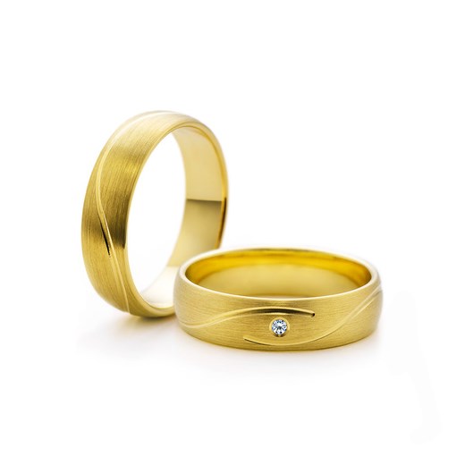 Obrączki ślubne: złote, okrągłe, 5 mm