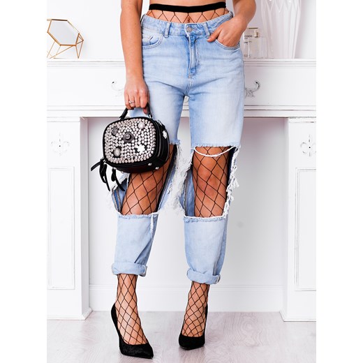 Rajstopy - Kabaretki Selfieroom niebieski  Selfieroom.pl