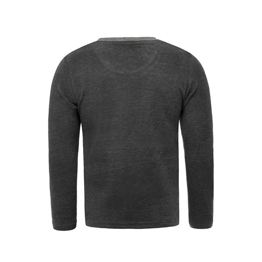 Ciepły sweter męski zazz1153 - antracytowy Risardi  L 