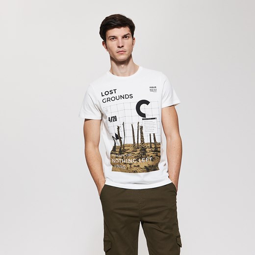 House - T-shirt z fotoprintem - Kremowy bezowy House M 