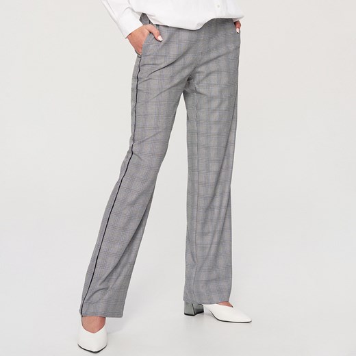 Reserved - Spodnie z szerokimi nogawkami - Wielobarwn szary Reserved 34 