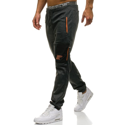 Spodnie męskie dresowe joggery czarne Denley 80026 Denley.pl  XL promocja Denley 