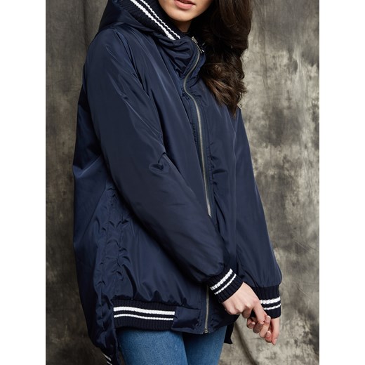 Kurtka Cocomore Boutiqe z kapturem granatowa Yups granatowy kurtka parka yups granatowa 279