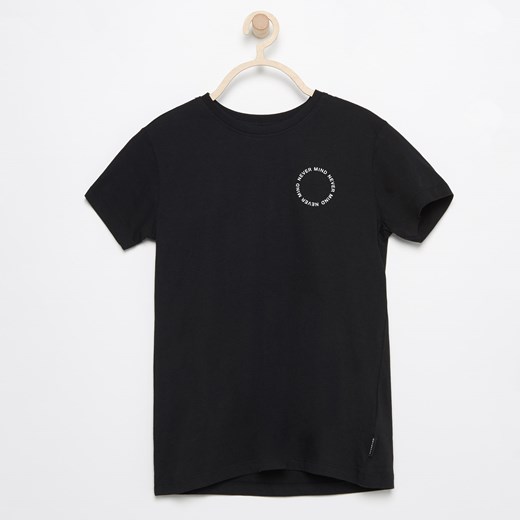 Reserved - T-shirt z nadrukiem na plecach - Czarny Reserved czarny 164 