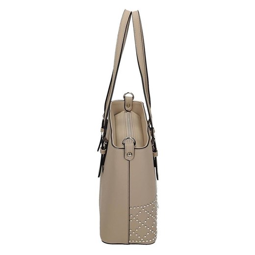 FLORA Torebka damska 6376 BEIGE-015 - beżowy Flora&Co szary uniwersalny Torebkowo.com.pl