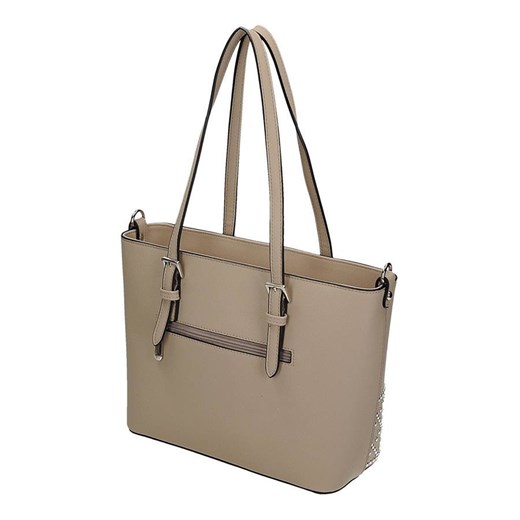 FLORA Torebka damska 6376 BEIGE-015 - beżowy Flora&Co szary uniwersalny Torebkowo.com.pl