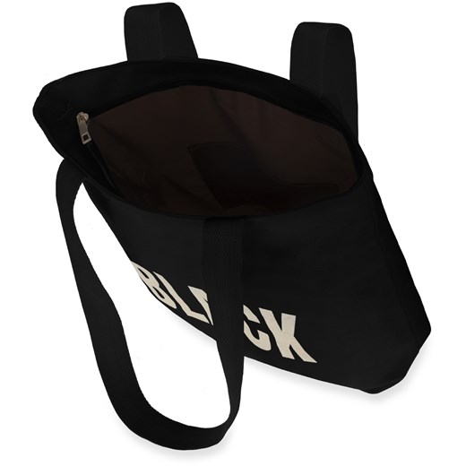 Płócienna torba damska eko shopperka tote bag na zakupy – kawa czarny world-style.pl