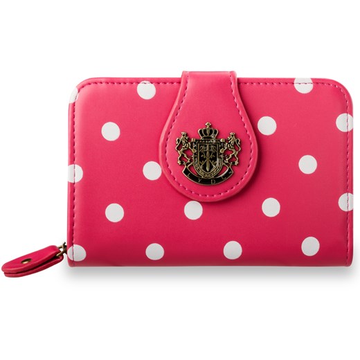 Lydc damski portfel kropki groszki - kolory - różowy