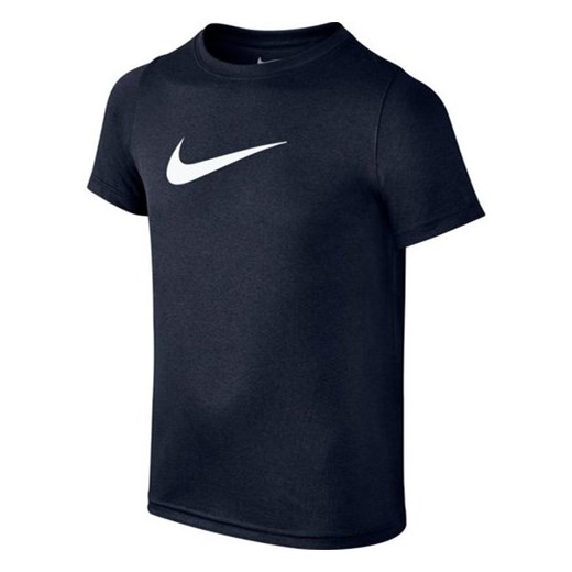 Koszulka chłopięca Nike Dry Tee SS Swoosh Solid - obsidian/white