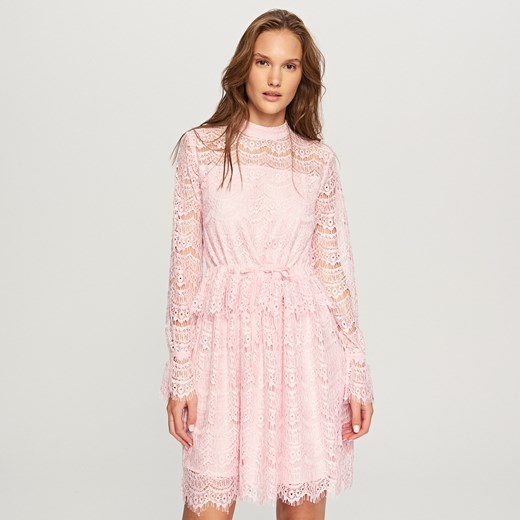 Reserved - Koronkowa sukienka - Różowy bezowy Reserved 36 