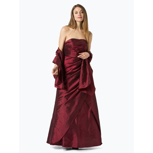 Luxuar Fashion - Damska sukienka wieczorowa z etolą, czerwony Luxuar Fashion czerwony 44 vangraaf