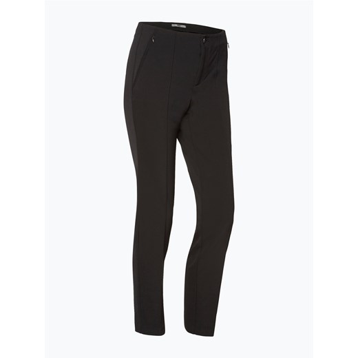 MAC Spodnie Kobiety Sztuczne włókno czarny jednolity ze sklepu vangraaf w kategorii Spodnie damskie - zdjęcie 46961321