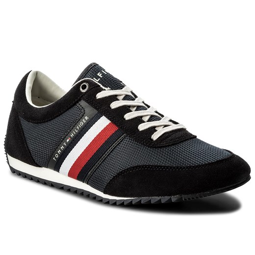 Sneakersy TOMMY HILFIGER - Corporate Material Mix Runner FM0FM01314 Midnight 403 czarny Tommy Hilfiger 44 eobuwie.pl