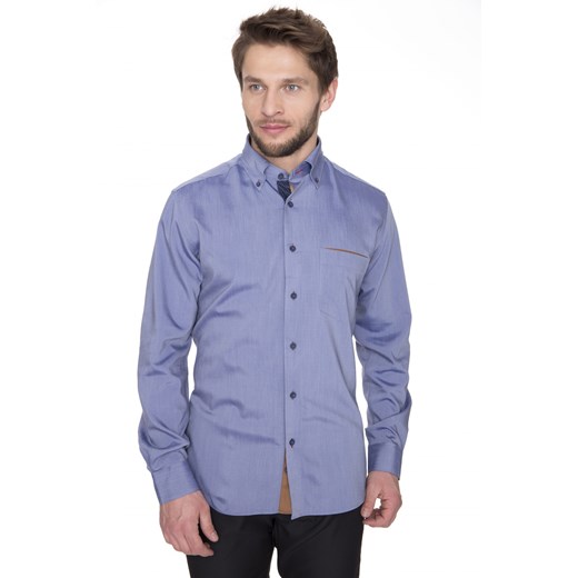 Koszula Premium niebieska  fioletowy 176/182 42 eLeger