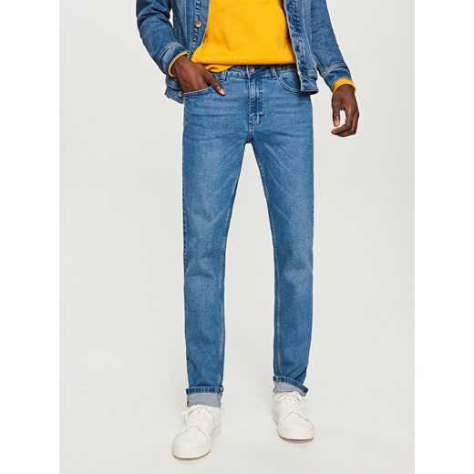 Reserved - Jeansowe spodnie slim fit - Granatowy niebieski Reserved 33 