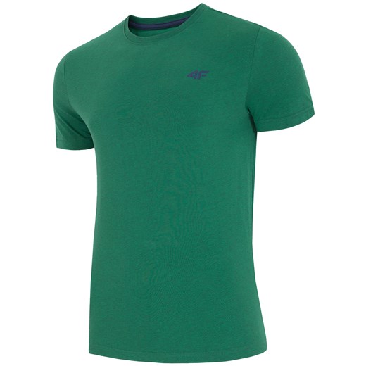 T-shirt męski  TSM002 - ciemna zieleń melanż 4F   
