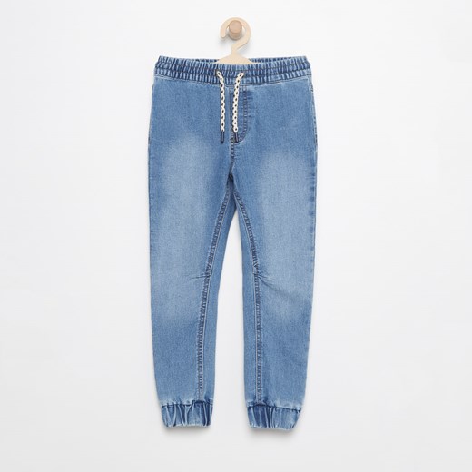 Reserved - Jeansowe spodnie jogger - Niebieski niebieski Reserved 110 