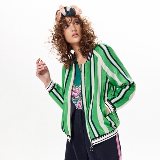 Reserved - Bomber w paski - Wielobarwn Reserved zielony 34 