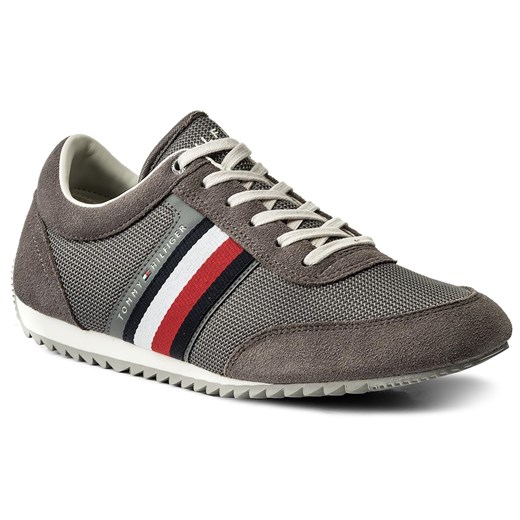 Sneakersy TOMMY HILFIGER - Corporate Material Mix Runner FM0FM01314 Steel Grey 039 szary Tommy Hilfiger 44 eobuwie.pl