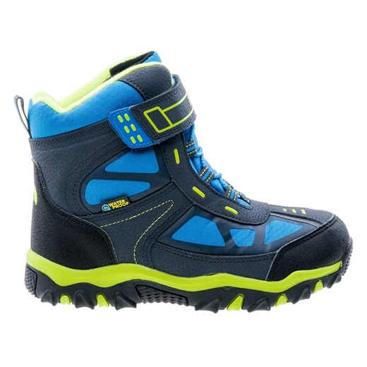 JUNIORSKIE BUTY TREKKINGOWE LARITI MID WP JR 4230-NAVY/BLUE/LIME ELBRUS, Kolor - 4230-NAVY/BLUE/LIME, Rozmiar - 29, Płeć - JUNIOR