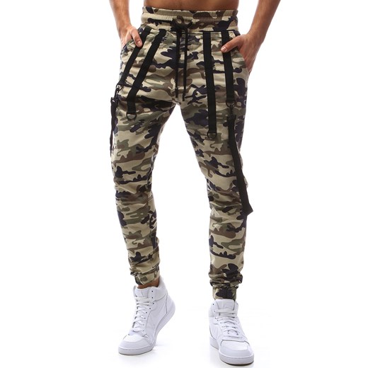 Spodnie męskie joggery camo beżowe (ux1130)  Dstreet XL promocyjna cena  