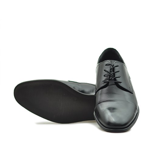 Pantofle Pan 1172 Czarne lico + niebieski  Pan  Arturo-obuwie