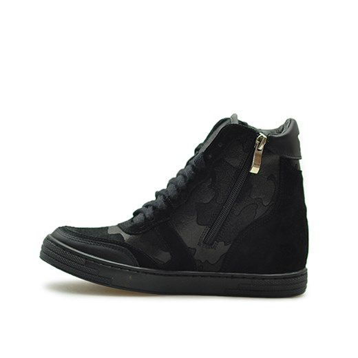 Sneakersy Exclusive Roberto 588 Czarne zamsz Exclusive Roberto   Arturo-obuwie