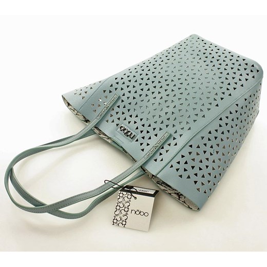NOBO Ażurowa torebka 2 w 1 shopper i listonoszka niebieski szary Nobo Verostilo