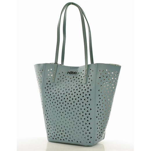 NOBO Ażurowa torebka 2 w 1 shopper i listonoszka niebieski szary Nobo Verostilo