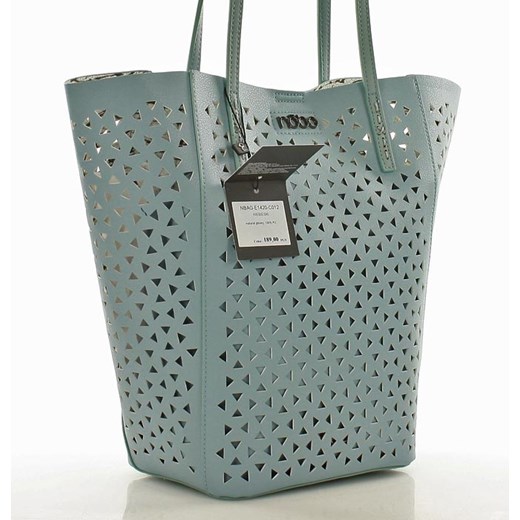 NOBO Ażurowa torebka 2 w 1 shopper i listonoszka niebieski szary Nobo Verostilo