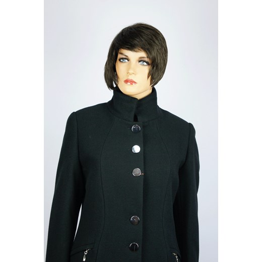 Płaszcz damski wełniany SAS 216 - kolor czarny