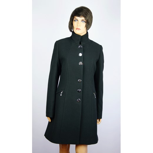 Płaszcz damski wełniany SAS 216 - kolor czarny