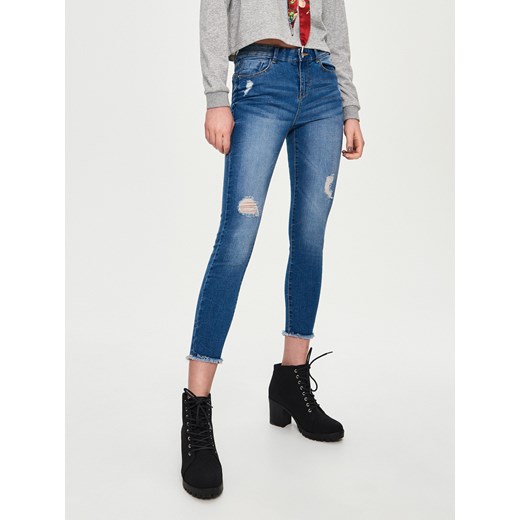 Sinsay - Ladies` jeans trousers - Niebieski Sinsay niebieski 42 