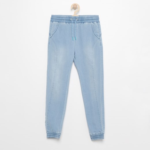 Reserved - Jeansowe spodnie jogger - Niebieski Reserved niebieski 140 